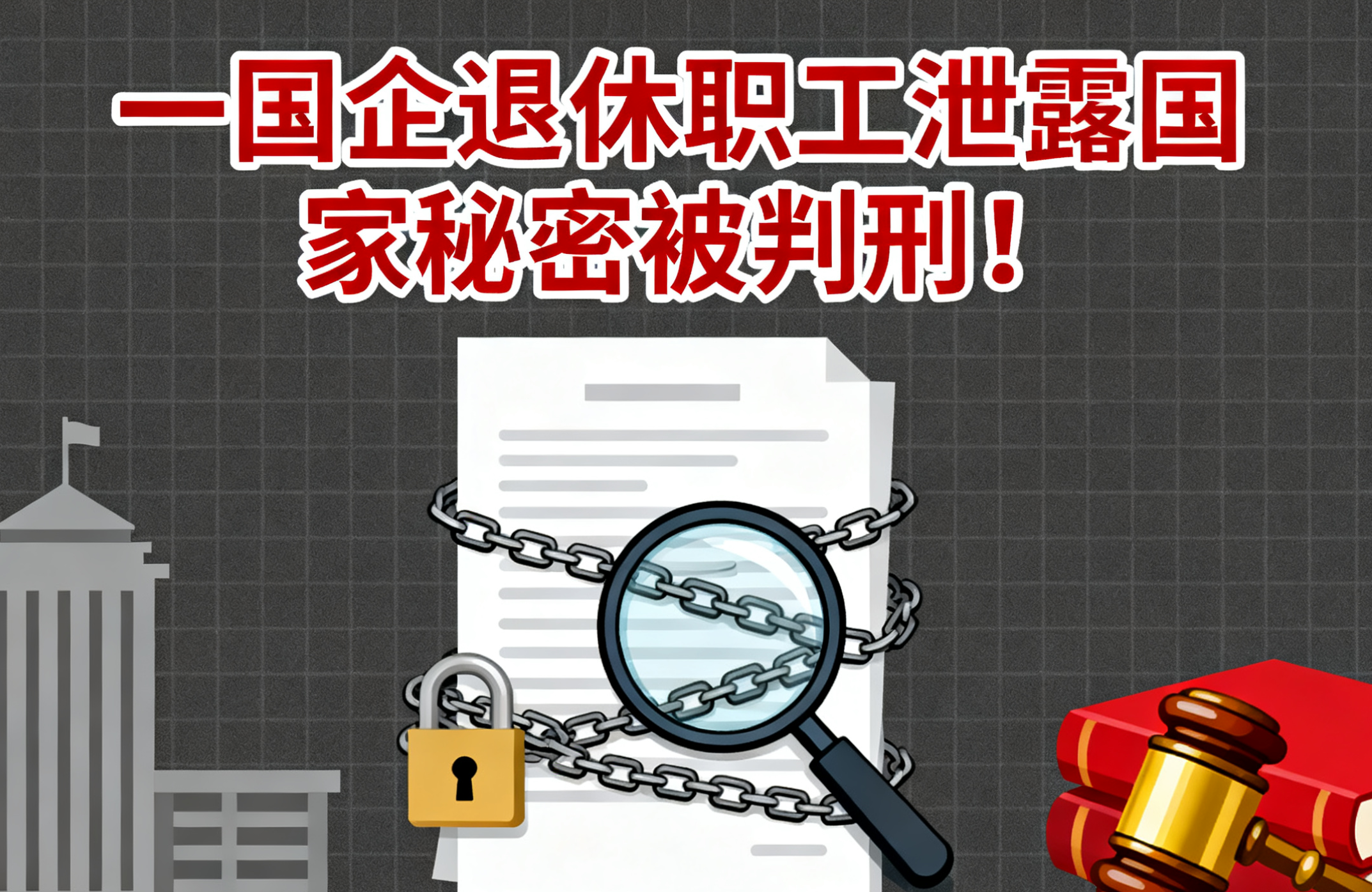 一国企退休职工泄露国家秘密被判刑!